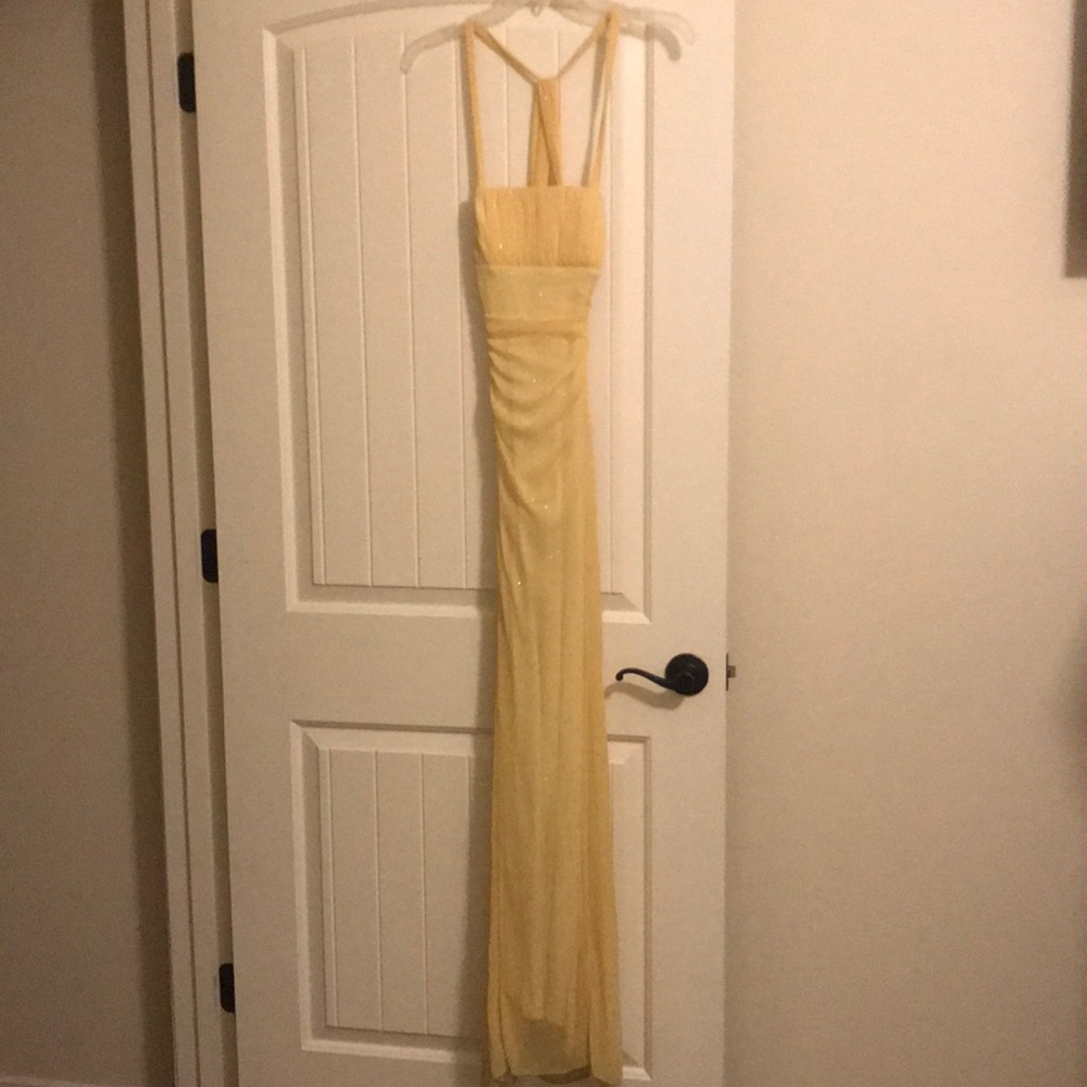 Yellow floor length gown